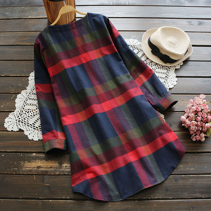 Autumn Women's Dress with Round Neck for Commuting