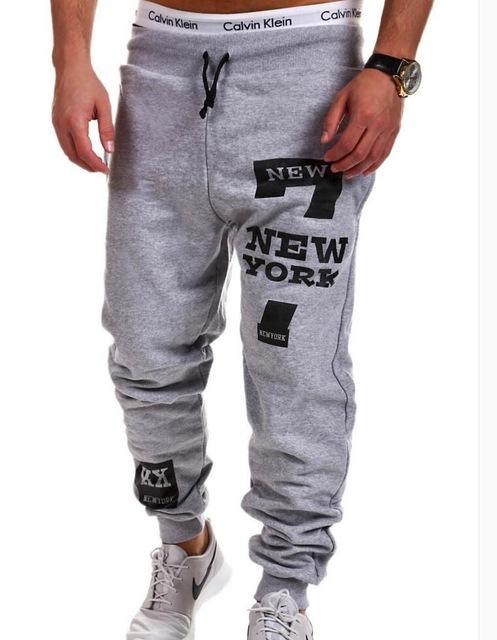 Fashionable Athletic Pants with New York Letter Print