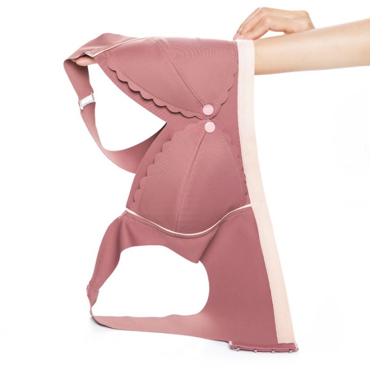 Push-up Nursing Bra with Front Buttons and Breathable Fabric
