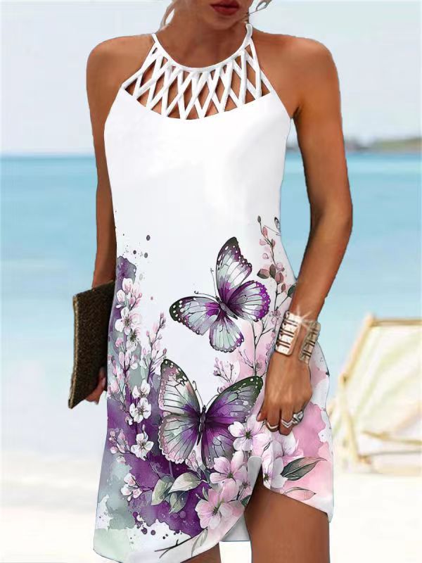 Women's Casual Dress with Ethnic Print Design