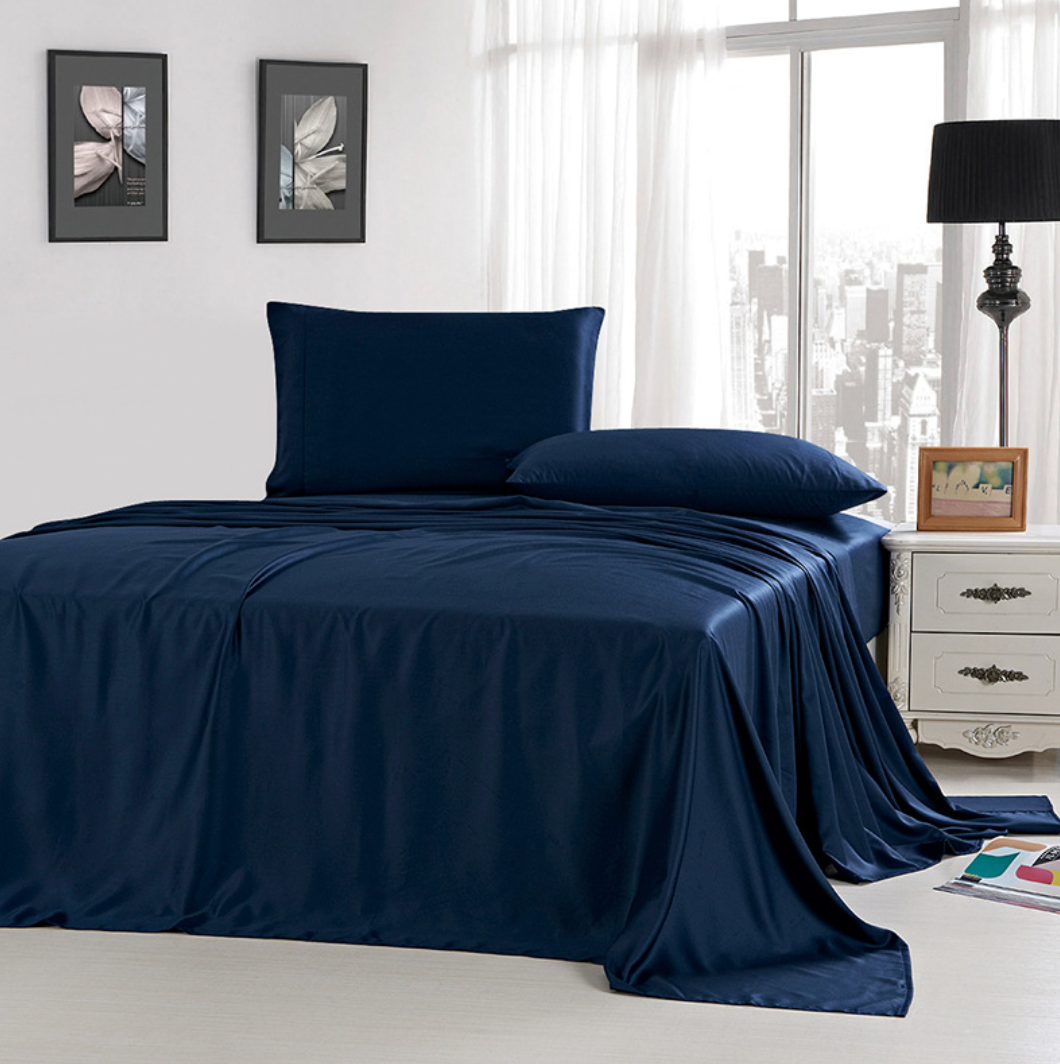 Bamboo Fiber Solid Color Bedding Set