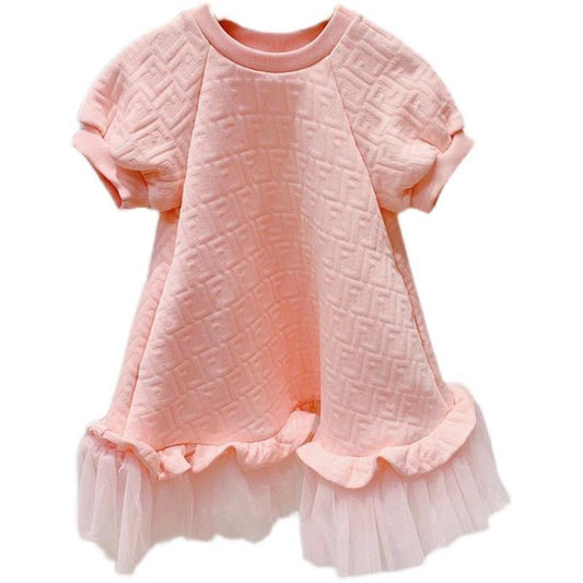 Princess Mesh Short Sleeve Dress
