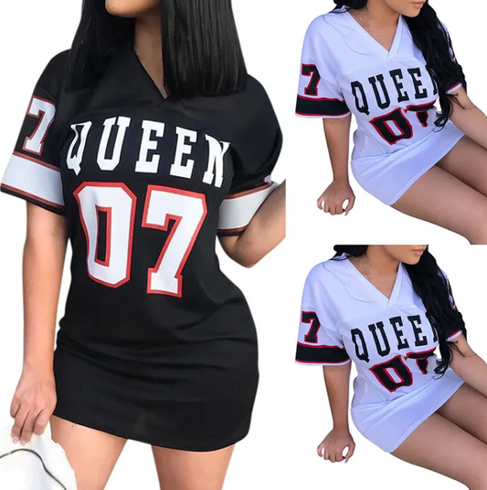 Women's "QUEEN" One Piece Footbal Dress