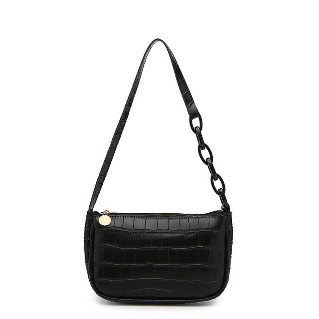 Crocodile Design Women's Shoulder Handbag and Bag