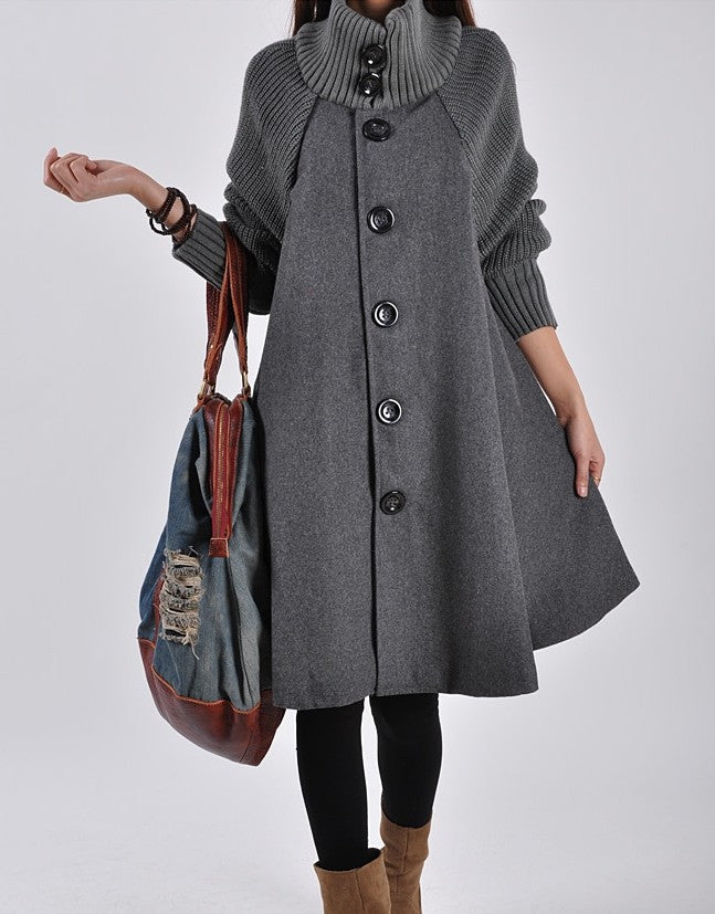 Women's Fashion Mid-Length Trench Coat