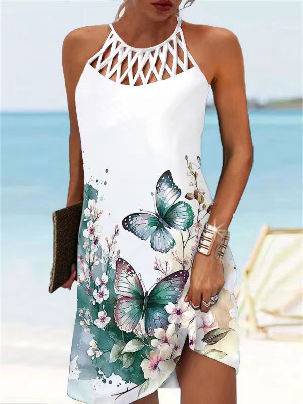 Women's Casual Dress with Ethnic Print Design